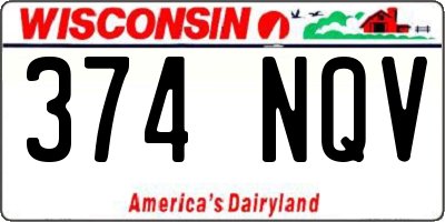 WI license plate 374NQV