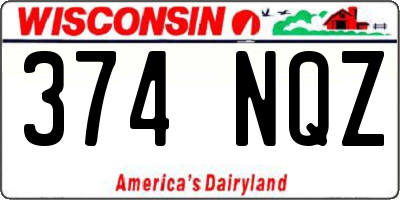 WI license plate 374NQZ