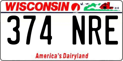 WI license plate 374NRE