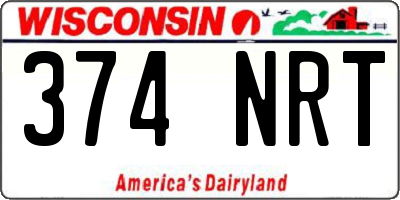 WI license plate 374NRT