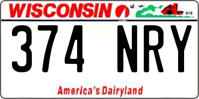 WI license plate 374NRY