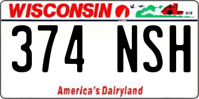 WI license plate 374NSH