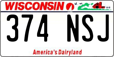 WI license plate 374NSJ