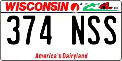 WI license plate 374NSS