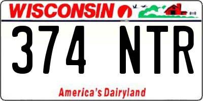 WI license plate 374NTR