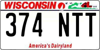 WI license plate 374NTT