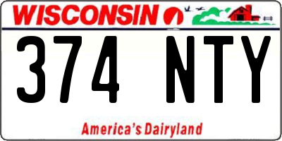 WI license plate 374NTY
