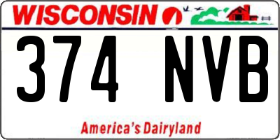 WI license plate 374NVB