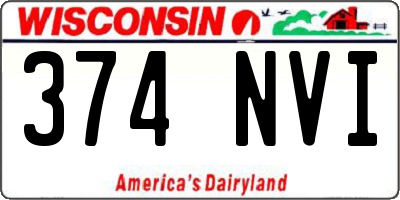 WI license plate 374NVI