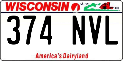 WI license plate 374NVL