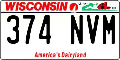 WI license plate 374NVM