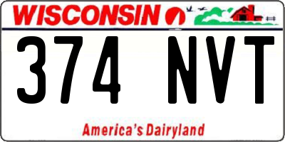 WI license plate 374NVT