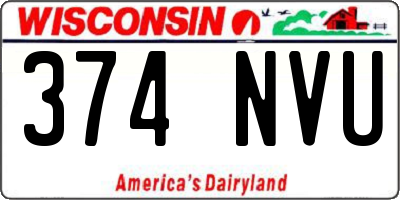 WI license plate 374NVU