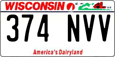 WI license plate 374NVV