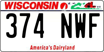 WI license plate 374NWF