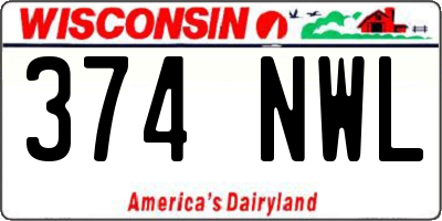 WI license plate 374NWL