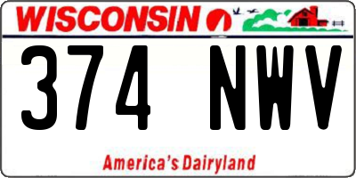 WI license plate 374NWV