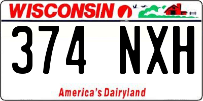 WI license plate 374NXH