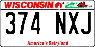 WI license plate 374NXJ