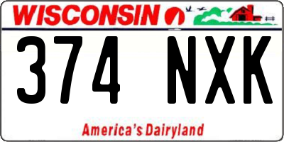 WI license plate 374NXK