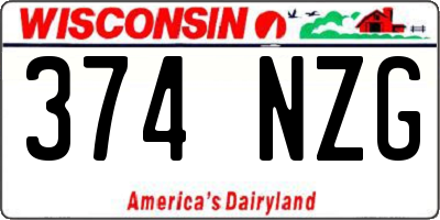 WI license plate 374NZG