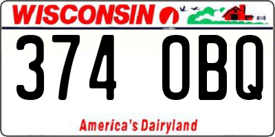 WI license plate 374OBQ