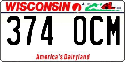 WI license plate 374OCM