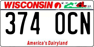 WI license plate 374OCN