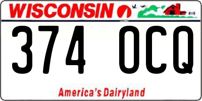 WI license plate 374OCQ