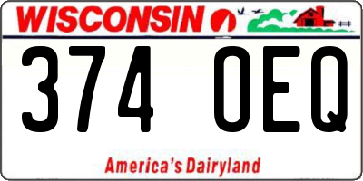 WI license plate 374OEQ