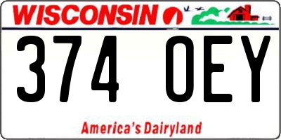 WI license plate 374OEY