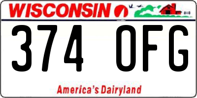 WI license plate 374OFG