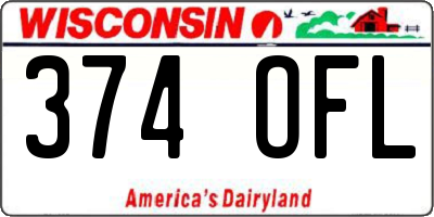 WI license plate 374OFL