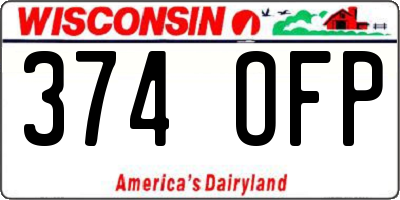 WI license plate 374OFP
