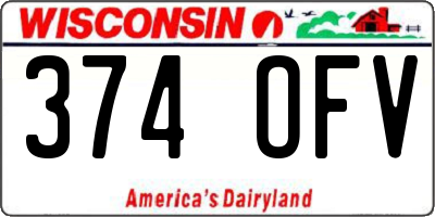 WI license plate 374OFV