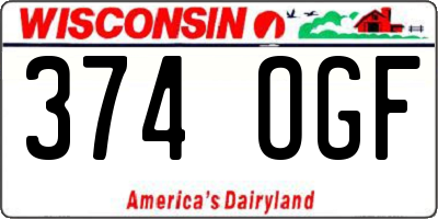 WI license plate 374OGF