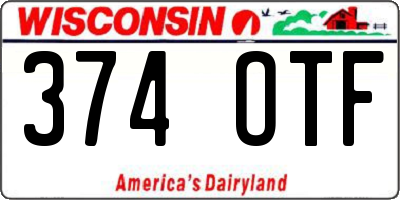 WI license plate 374OTF