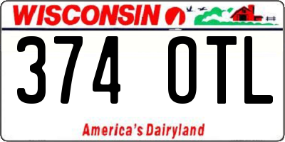 WI license plate 374OTL
