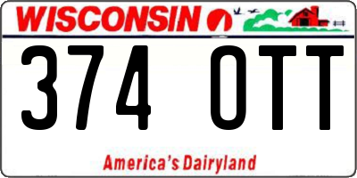 WI license plate 374OTT