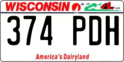WI license plate 374PDH
