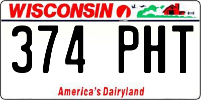 WI license plate 374PHT