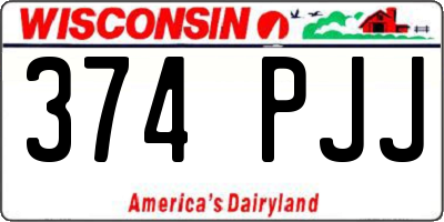 WI license plate 374PJJ