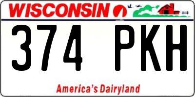 WI license plate 374PKH