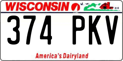 WI license plate 374PKV