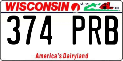 WI license plate 374PRB
