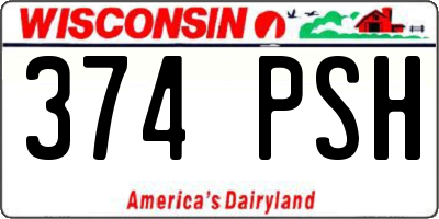WI license plate 374PSH