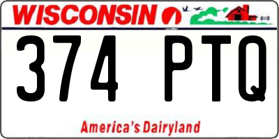 WI license plate 374PTQ