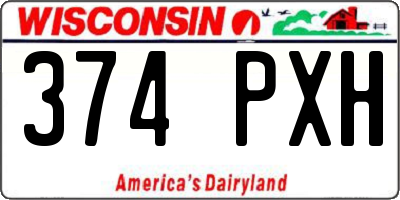WI license plate 374PXH
