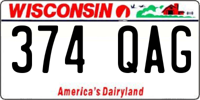 WI license plate 374QAG