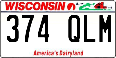 WI license plate 374QLM
